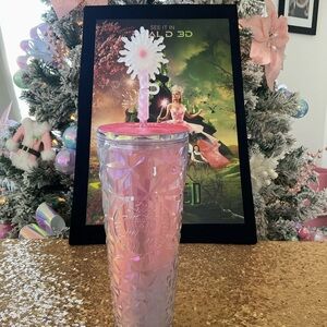 Wicked Pink Prismatic Glinda Tumbler & Straw